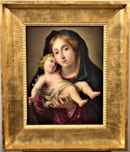 Vierge et Enfant - École italienne du XVIIe siècle - Tableaux et dessins Style Louis XIV